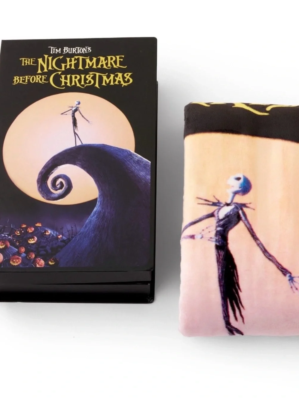 Disney The Nightmare Before Christmas Classic VHS Boxed Silk Touch Throw 50”x70”